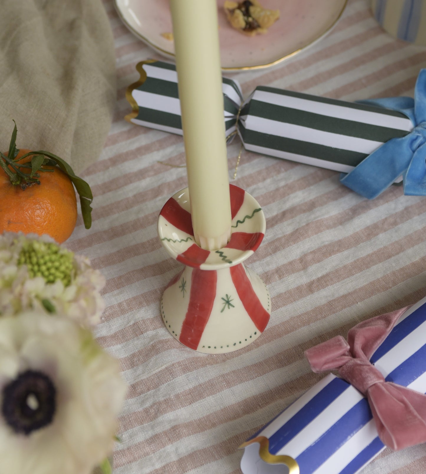 CANDLE HOLDERS // stripes