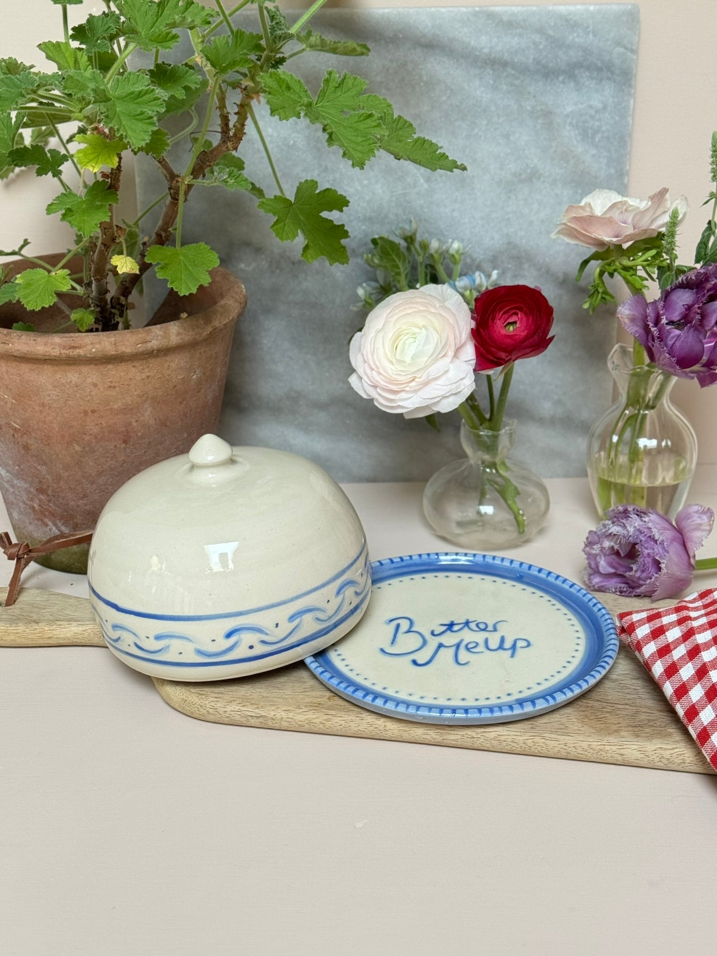 ARTY FARTY BUTTER DISH / grecian