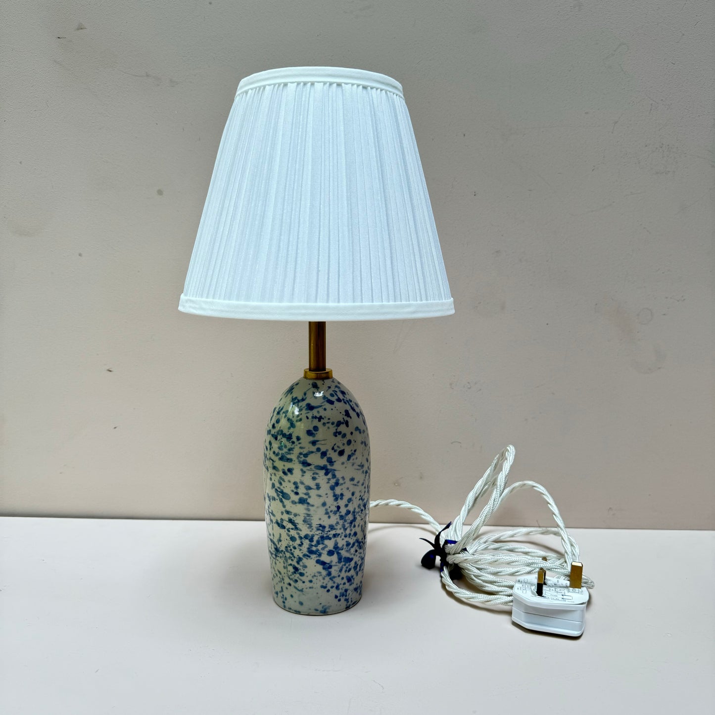 Blue splatter mini lamp base