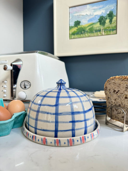 Butter Dish - gingham