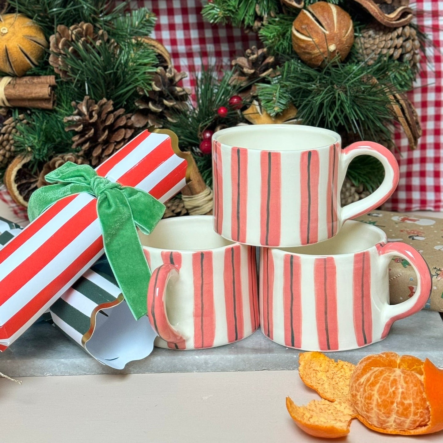 Christmas Stripey Mugs