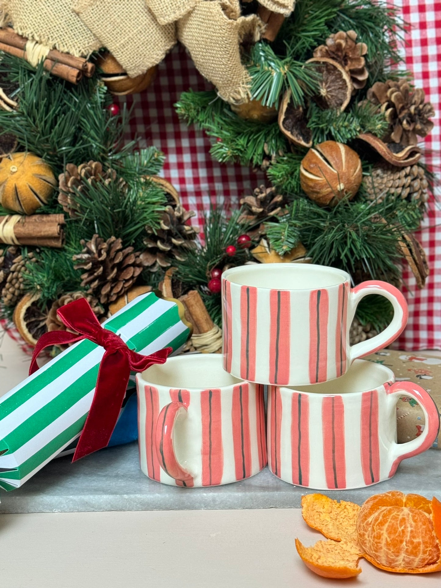 Christmas Stripey Mugs