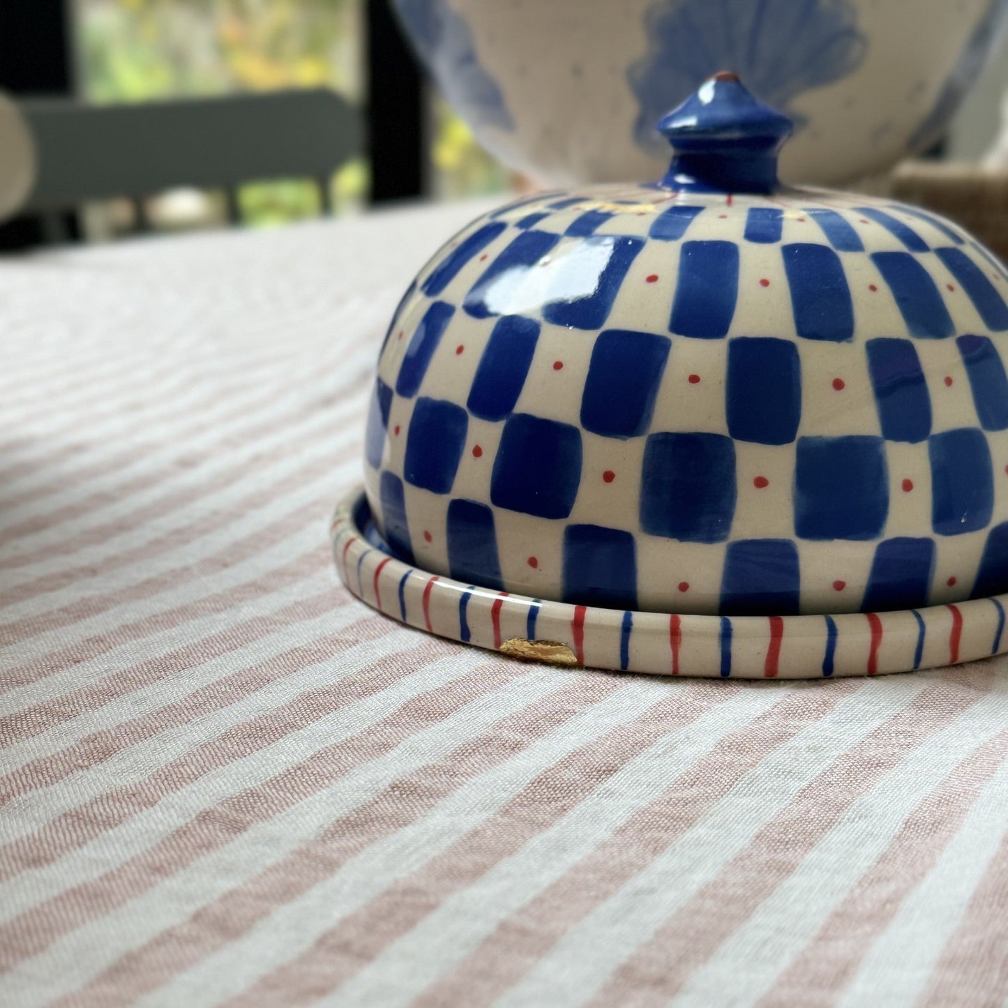 Butter Dish - J'adore Le Beurre with gold nugget